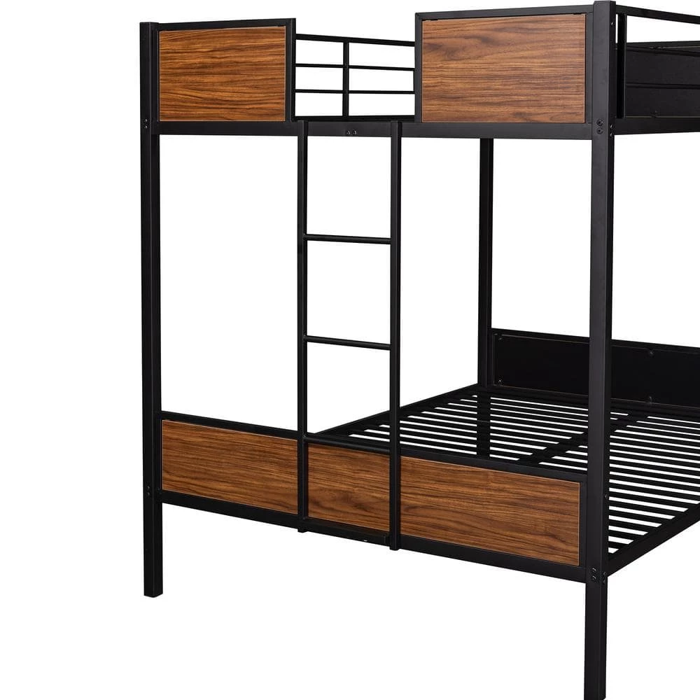 Brown Full-over-full Bunk Bed by ATHMILE 5 Brown Full-over-full Bunk Bed by ATHMILE - Image 5