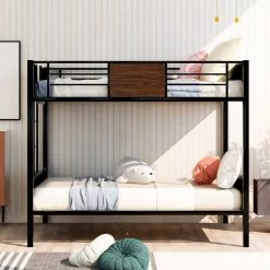 Brown Full-over-full Bunk Bed by ATHMILE 15 Brown Full-over-full Bunk Bed by ATHMILE -ATHMILE Sales Store brown athmile bunk beds gz b2w20221480 31 1000