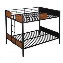 Brown Full-over-full Bunk Bed by ATHMILE