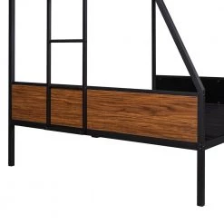 Brown Twin Over Full Bunk Bed by ATHMILE -ATHMILE Sales Store brown athmile bunk beds gz b2w20221481 1f 1000