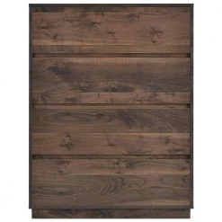 4-Drawers Dark Brown Chest of Drawers 31.4 in. W x 41.30 in. H x 15.30 in. D by ATHMILE