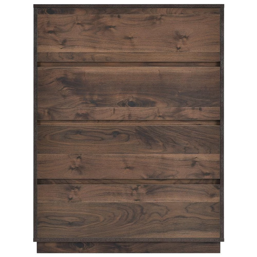 4-Drawers Dark Brown Chest of Drawers 31.4 in. W x 41.30 in. H x 15.30 in. D by ATHMILE 1 4-Drawers Dark Brown Chest of Drawers 31.4 in. W x 41.30 in. H x 15.30 in. D by ATHMILE