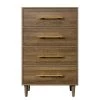 Natural Walnut 4-Drawer Chest of-Drawers (30 in. L x 17 in. W x 46.2 in. H) by ATHMILE