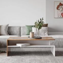 Brown 47.24 in. Rectangle Wood Coffee Table by ATHMILE -ATHMILE Sales Store brown athmile coffee tables gz b2w20220697 31 1000