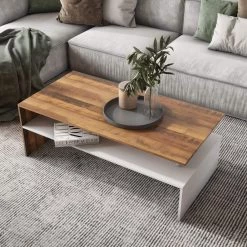 Brown 47.24 in. Rectangle Wood Coffee Table by ATHMILE -ATHMILE Sales Store brown athmile coffee tables gz b2w20220697 4f 1000