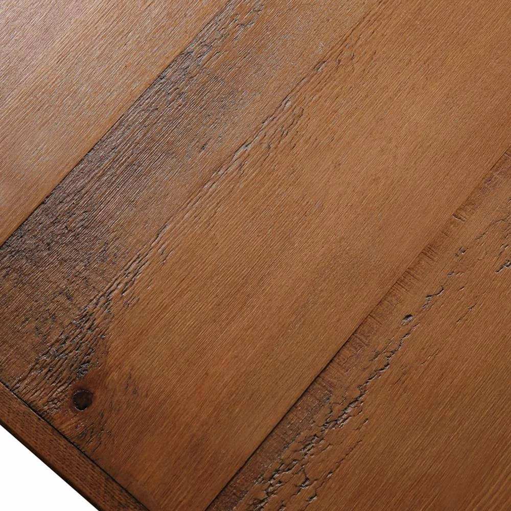 43 in. Brown Metal Legs Rectangle Rustic Solid Wood Top Material Coffee Table 1- Pieces by ATHMILE 4 43 in. Brown Metal Legs Rectangle Rustic Solid Wood Top Material Coffee Table 1- Pieces by ATHMILE - Image 4