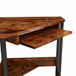 24 in. Brown Wood Triangle Computer Desk with Steel Frame by ATHMILE 13 24 in. Brown Wood Triangle Computer Desk with Steel Frame by ATHMILE -ATHMILE Sales Store brown athmile computer desks gzx b2w20220600 1f 1000