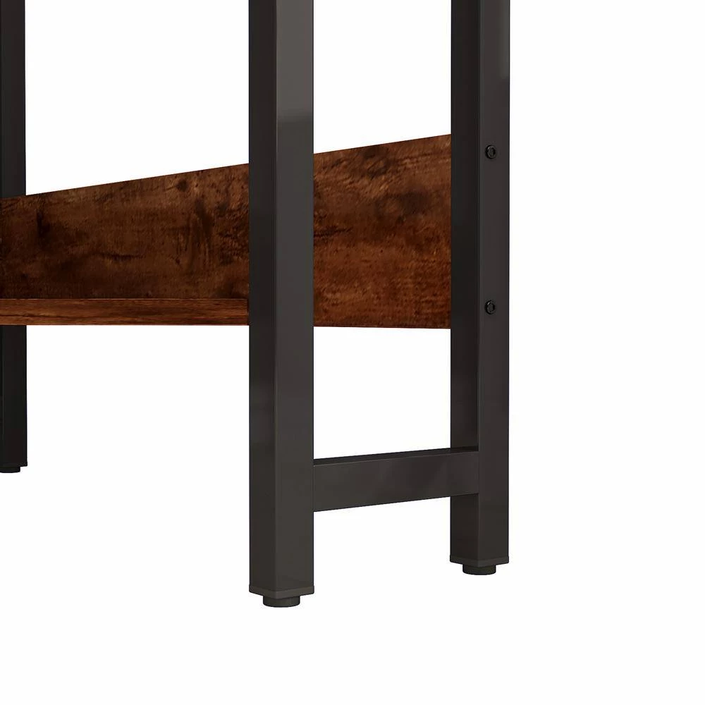 24 in. Brown Wood Triangle Computer Desk with Steel Frame by ATHMILE 7 24 in. Brown Wood Triangle Computer Desk with Steel Frame by ATHMILE - Image 7