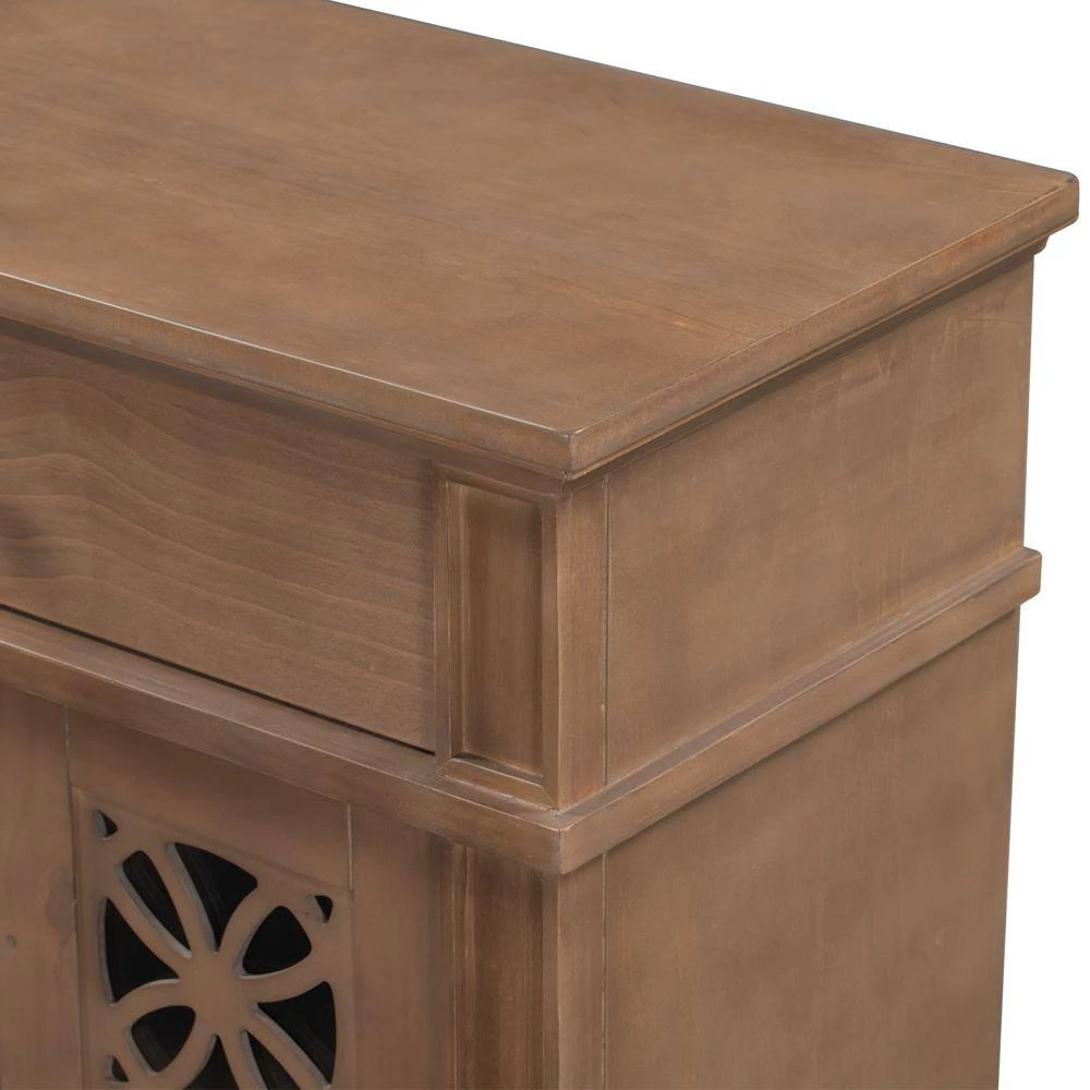 30.3 in. Brown Standard Rectangle Wood Console Table by ATHMILE 3 30.3 in. Brown Standard Rectangle Wood Console Table by ATHMILE - Image 3