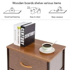 17.75 in. Brown Standard Rectangle Wood Console Table by ATHMILE -ATHMILE Sales Store brown athmile console tables dsw104143046 c3 1000