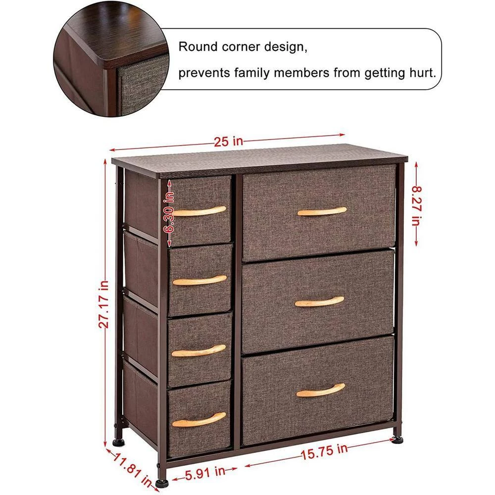 25 in. Brown Standard Rectangle Wood Console Table by ATHMILE 2 25 in. Brown Standard Rectangle Wood Console Table by ATHMILE - Image 2