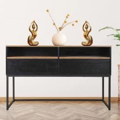 47.24 in. Brown Standard Rectangle Wood Console Table by ATHMILE 13 47.24 in. Brown Standard Rectangle Wood Console Table by ATHMILE -ATHMILE Sales Store brown athmile console tables dsw80833621 31 1000