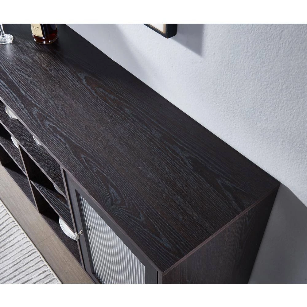 60 in. Dark Brown Standard Rectangle Wood Console Table by ATHMILE 5 60 in. Dark Brown Standard Rectangle Wood Console Table by ATHMILE - Image 5