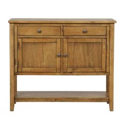 39 in. Brown Standard Rectangle Wood Console Table by ATHMILE