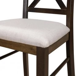 Brown Upholstered X-Back Dining Chairs (Set of 2) by ATHMILE 11 Brown Upholstered X-Back Dining Chairs (Set of 2) by ATHMILE -ATHMILE Sales Store brown athmile dining chairs gz b2w20221258 4f 1000