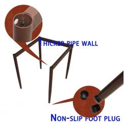 5-Piece Coffee wood Top Table Set (Seats-4) by ATHMILE -ATHMILE Sales Store brown athmile dining room sets ddw854s00004 44 1000