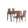 5-Piece Coffee wood Top Table Set (Seats-4) by ATHMILE