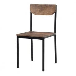 3-Piece Brown Finish Round Wood Dining Table Set with Black Frame by ATHMILE -ATHMILE Sales Store brown athmile dining room sets gz b2w20221264 44 1000