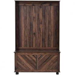Brown with Storage Bench Hall Trees by ATHMILE