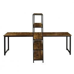 90.5 in. Retangular Brown MDF Writing Desk by ATHMILE