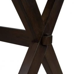 45.5 in. Rectangle Rustic Brown Wood Top Dining Table with x-Shape Legs (Seats 4) by ATHMILE -ATHMILE Sales Store brown athmile kitchen dining tables gz b2w20221259 4f 1000