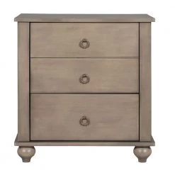 2-Drawers Brown Nightstand 23.62 in. L x 15.75 in. W x 25 in. H by ATHMILE