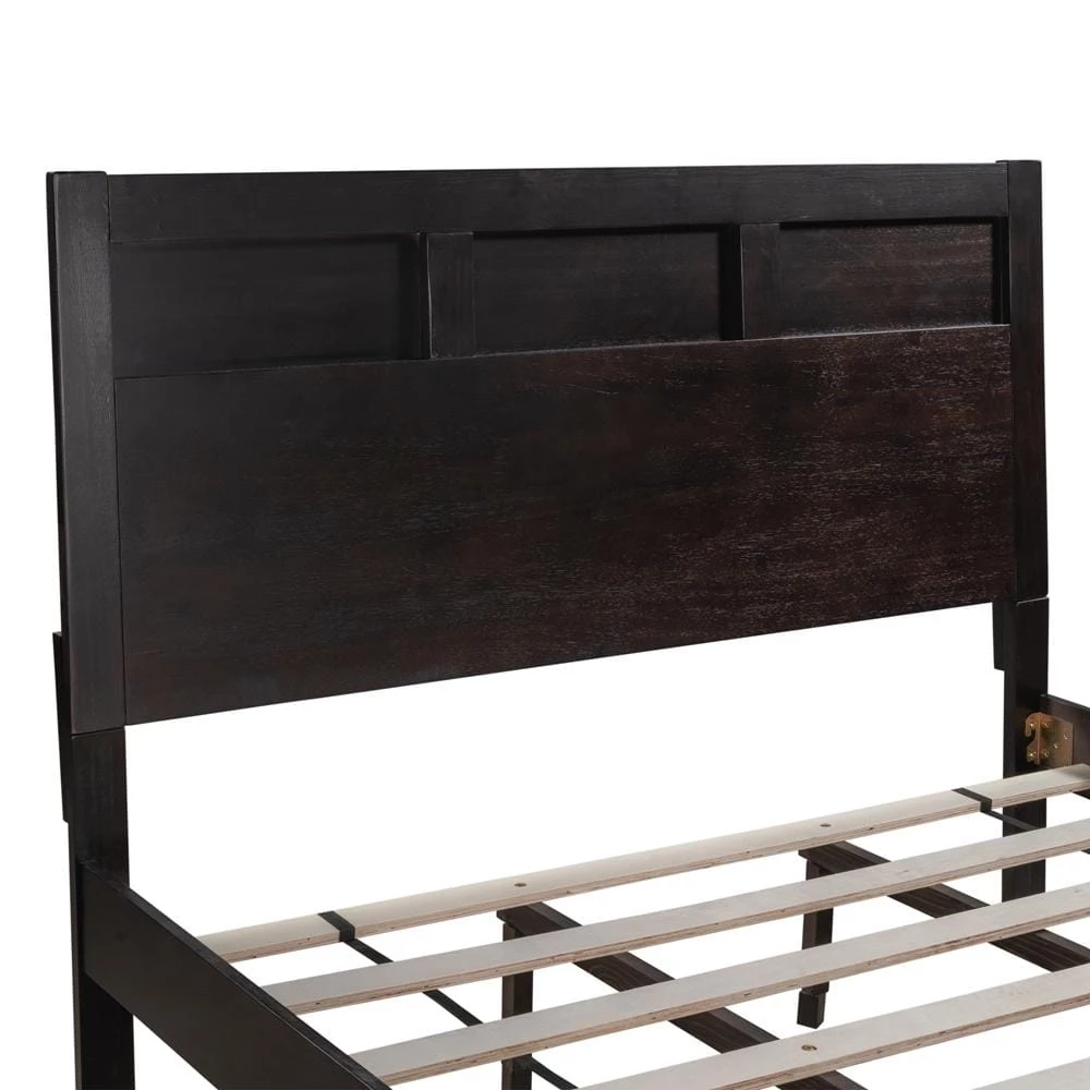 Brown Queen Platform Bed by ATHMILE 5 Brown Queen Platform Bed by ATHMILE - Image 5