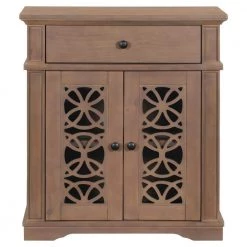 Brown Sideboard with Mirror Door by ATHMILE