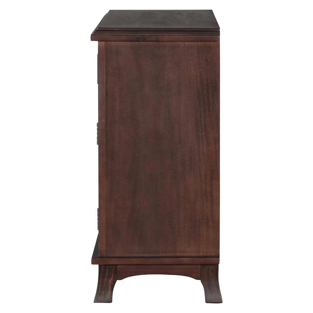 Brown Sideboard with Doors, Drawers and Adjustable Shelf by ATHMILE 2 Brown Sideboard with Doors, Drawers and Adjustable Shelf by ATHMILE - Image 2