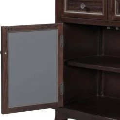 Brown Sideboard with Doors, Drawers and Adjustable Shelf by ATHMILE 17 Brown Sideboard with Doors, Drawers and Adjustable Shelf by ATHMILE -ATHMILE Sales Store brown athmile sideboards buffet tables gz b2w20221368 fa 1000