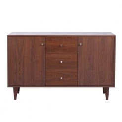 Brown Sideboard with 2 Cabinets and 3-Drawer by ATHMILE