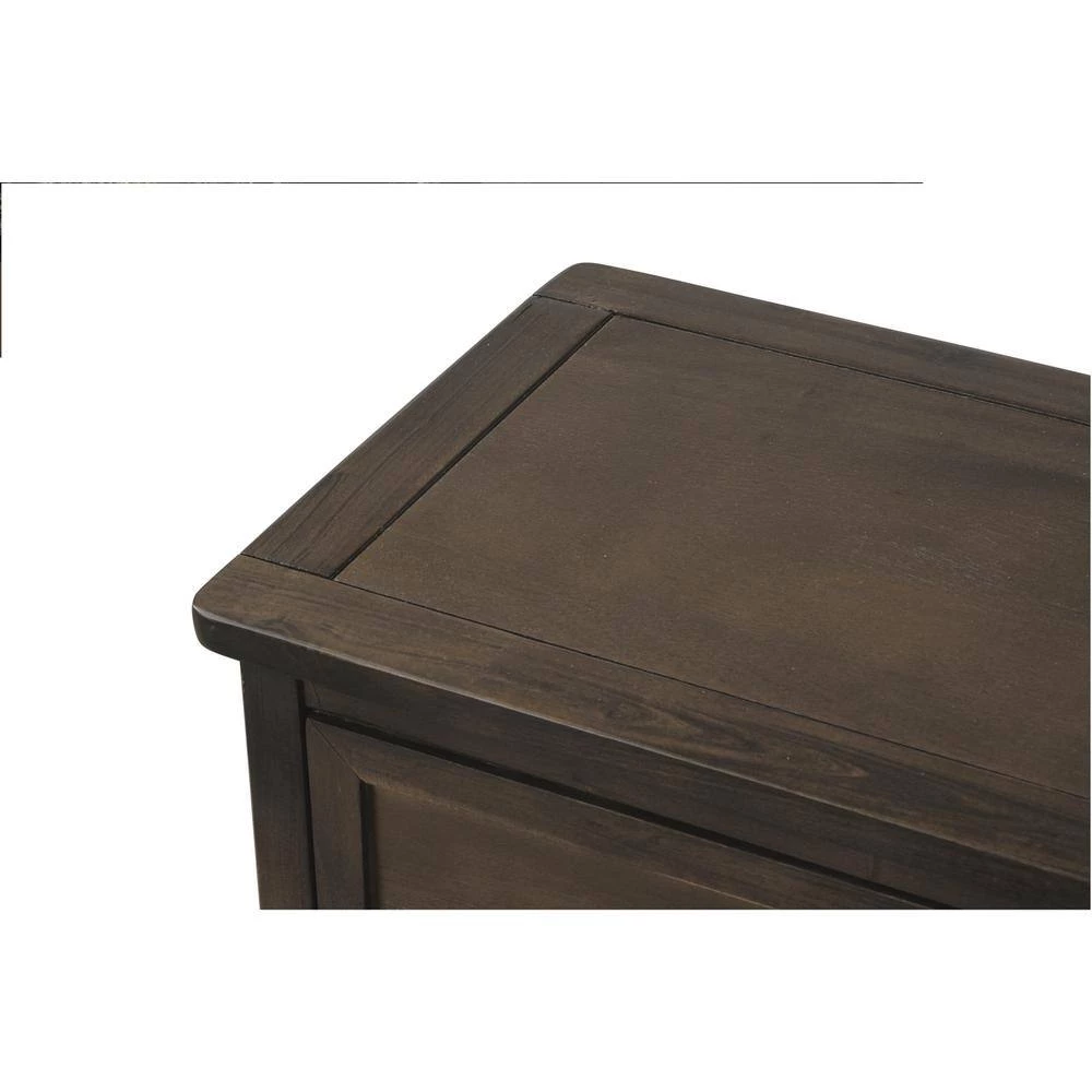 28 in. Brown Gray Standard Rectangle Wood Console Table by ATHMILE 2 28 in. Brown Gray Standard Rectangle Wood Console Table by ATHMILE - Image 2