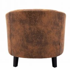 Accent Barrel Chair Living Room Chair with Nailheads and Solid Wood Legs Light Coffee Microfiber Fabric (Set of 1) by ATHMILE -ATHMILE Sales Store coffee athmile accent chairs gz w39526697 fa 1000 1