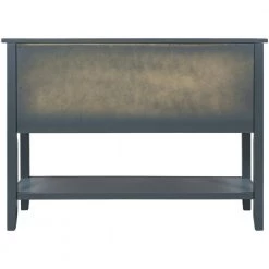 45 in. blue Standard Rectangle Wood Console Table by ATHMILE -ATHMILE Sales Store dark blue athmile console tables ccwf197822aab 1f 1000