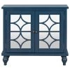 35 in. Dark Blue Standard Rectangle Wood Console Table by ATHMILE