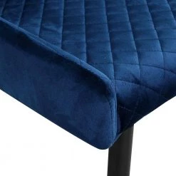 Dark Blue Fabric Dining Chairs (Set of 2) by ATHMILE 11 Dark Blue Fabric Dining Chairs (Set of 2) by ATHMILE -ATHMILE Sales Store dark blue athmile dining chairs ddw21037660 1f 1000