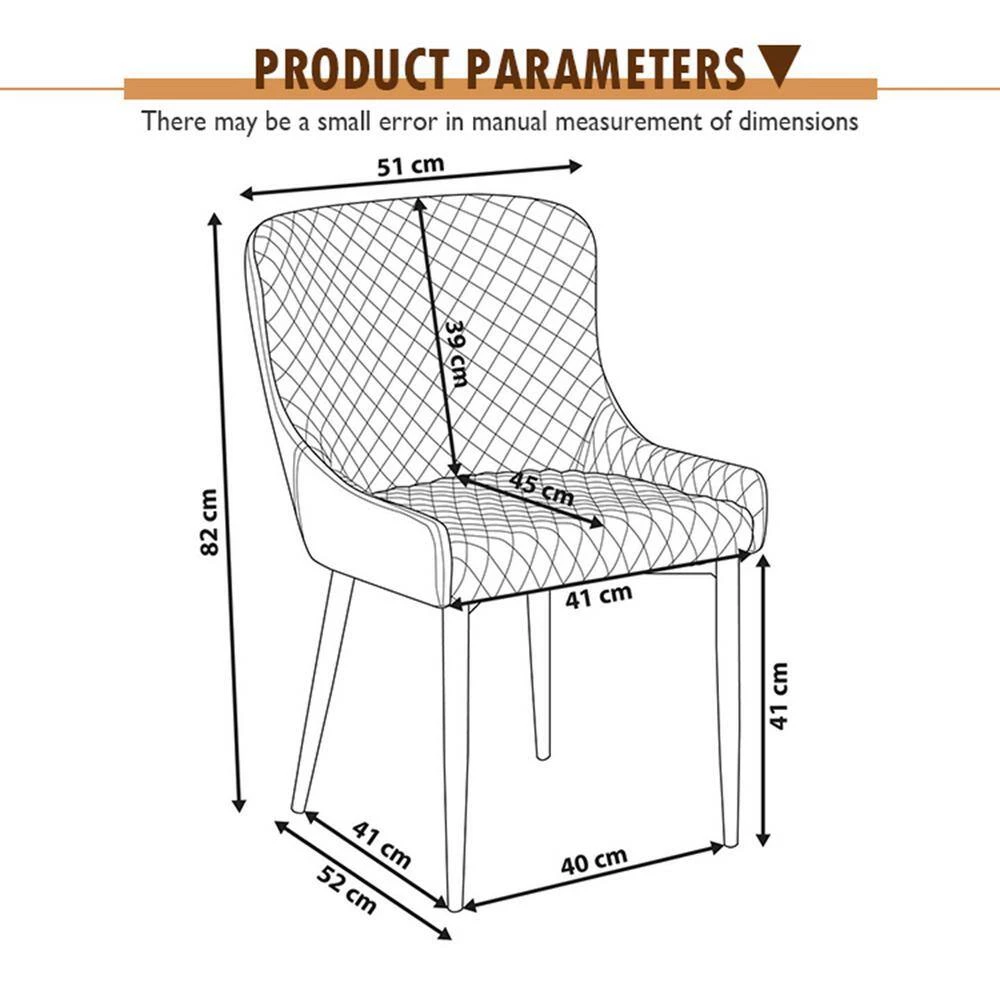 Dark Blue Fabric Dining Chairs (Set of 2) by ATHMILE 6 Dark Blue Fabric Dining Chairs (Set of 2) by ATHMILE - Image 6