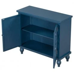 Dark Blue Free Standing Wood Sideboard by ATHMILE 13 Dark Blue Free Standing Wood Sideboard by ATHMILE -ATHMILE Sales Store dark blue athmile sideboards buffet tables gz b2w20221110 1f 1000