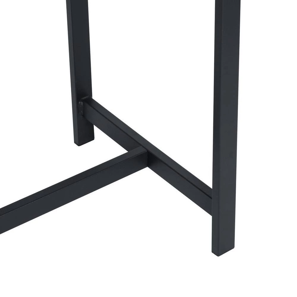 47.2 in. Dark Brown Standard Rectangle Wood Console Table with Metal Frame by ATHMILE 5 47.2 in. Dark Brown Standard Rectangle Wood Console Table with Metal Frame by ATHMILE - Image 5