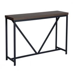 47.2 in. Dark Brown Standard Rectangle Wood Console Table with Metal Frame by ATHMILE 13 47.2 in. Dark Brown Standard Rectangle Wood Console Table with Metal Frame by ATHMILE -ATHMILE Sales Store dark brown athmile console tables gz b2w20221064 44 1000