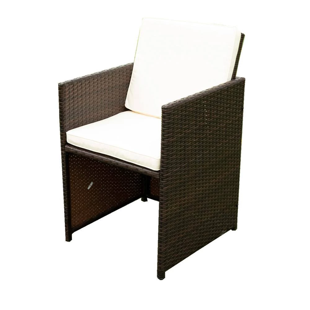 9-Piece Dark Brown Glass Top Table Set Seats 8 by ATHMILE 5 9-Piece Dark Brown Glass Top Table Set Seats 8 by ATHMILE - Image 5