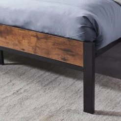 Dark Brown Full Platform Bed by ATHMILE 13 Dark Brown Full Platform Bed by ATHMILE -ATHMILE Sales Store dark brown athmile panel beds ddw31129034 44 1000