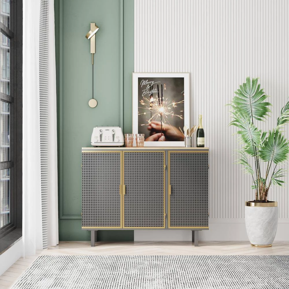 Dark Gray China Cabinet by ATHMILE 8 Dark Gray China Cabinet by ATHMILE - Image 8