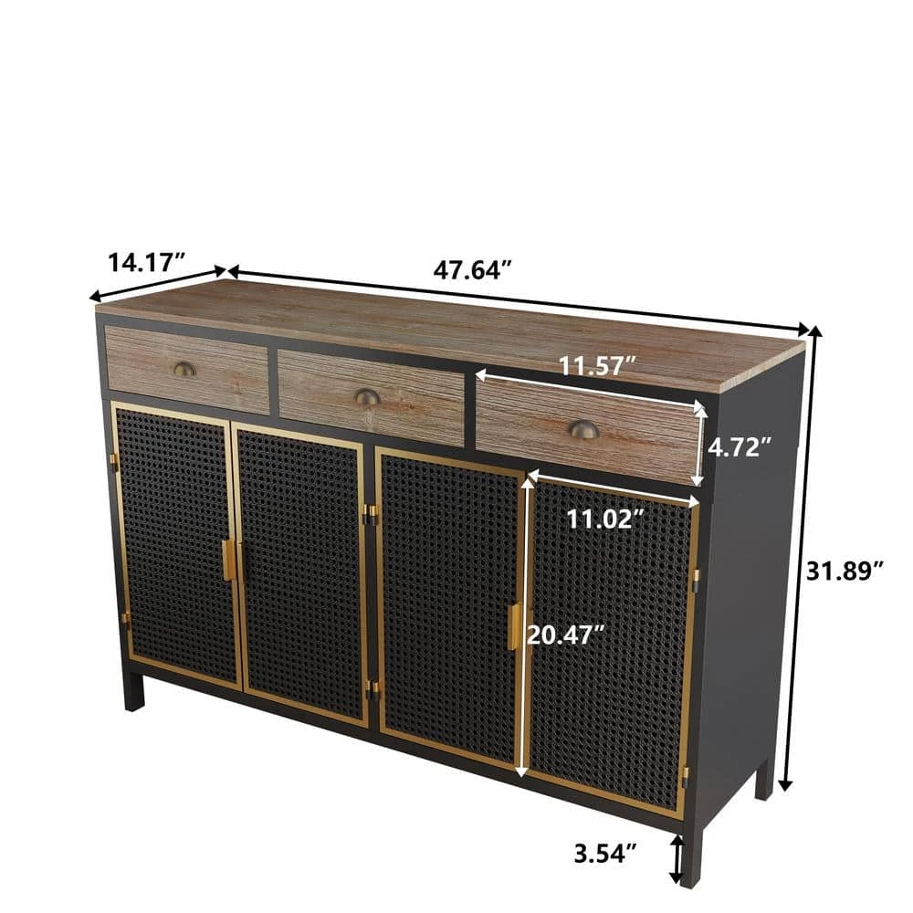 Dark Gray China Cabinet by ATHMILE 2 Dark Gray China Cabinet by ATHMILE - Image 2