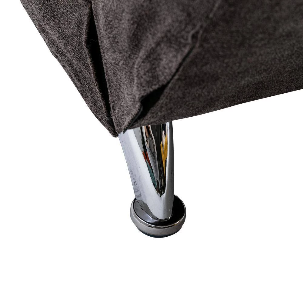 Dark Gray Linen Polyester Fabric Chaise Lounge (Set of 1) by ATHMILE 5 Dark Gray Linen Polyester Fabric Chaise Lounge (Set of 1) by ATHMILE - Image 5