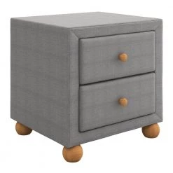 2-Drawers Upholstered Dark Gray Nightstand (20.9 in. L x 18.1 in. W x 18.2 in. H) by ATHMILE 14 2-Drawers Upholstered Dark Gray Nightstand (20.9 in. L x 18.1 in. W x 18.2 in. H) by ATHMILE -ATHMILE Sales Store dark gray athmile nightstands gz b2w20221698 44 1000