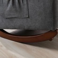 Dark Gray Cotton Rocking Chair Nursery Chair (Set of 1) by ATHMILE 11 Dark Gray Cotton Rocking Chair Nursery Chair (Set of 1) by ATHMILE -ATHMILE Sales Store dark gray athmile rockers gliders ottomans gz b2w20221538 4f 1000