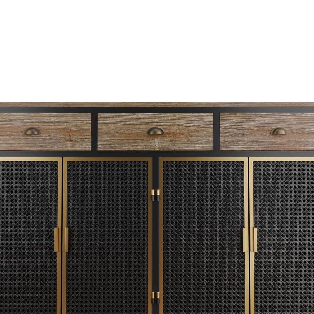 Dark Gray Sideboard with 3 Top Drawers by ATHMILE 6 Dark Gray Sideboard with 3 Top Drawers by ATHMILE - Image 6