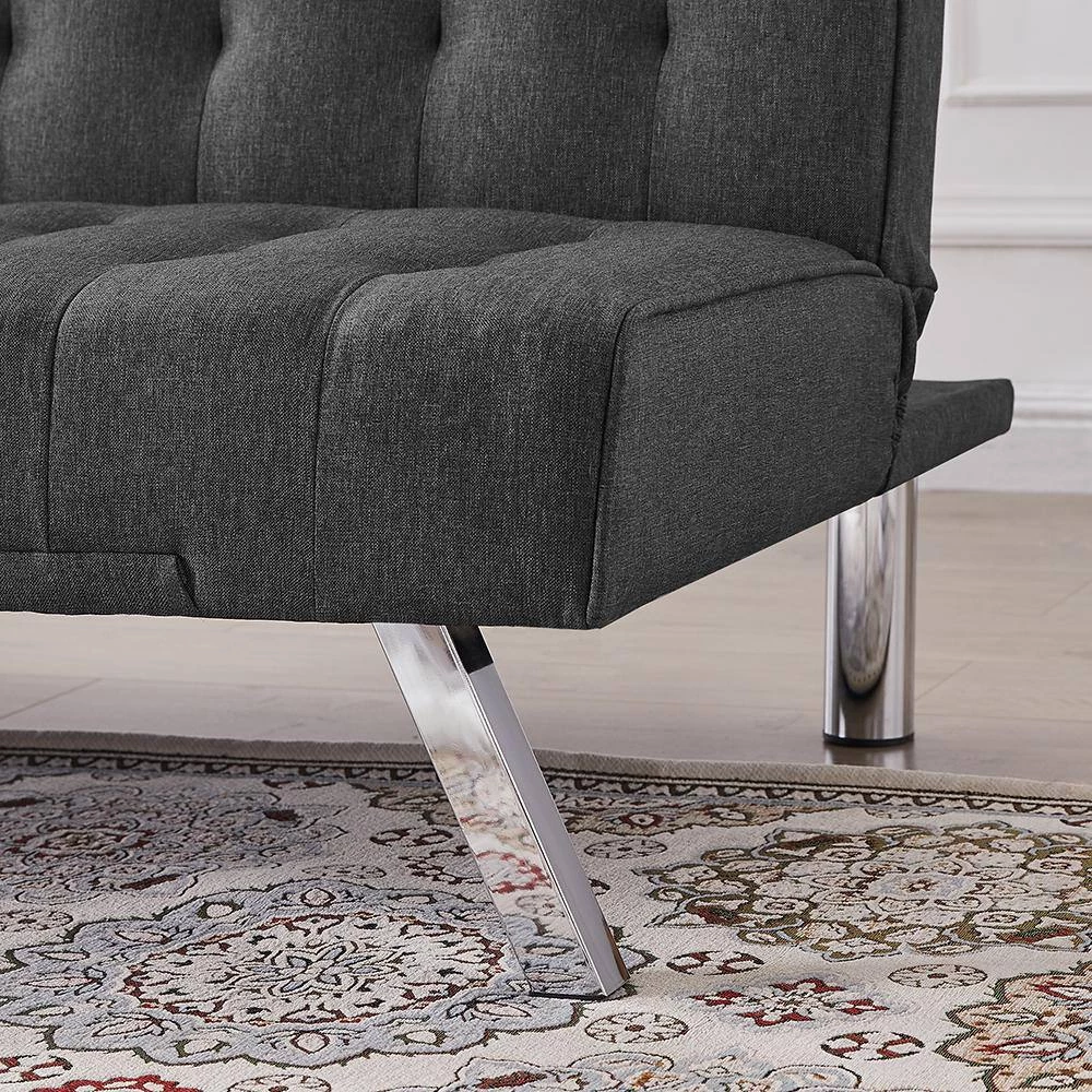 70.08 in. W Dark Gray Fabric Twin Size Futon Sofa Bed by ATHMILE 5 70.08 in. W Dark Gray Fabric Twin Size Futon Sofa Bed by ATHMILE - Image 5