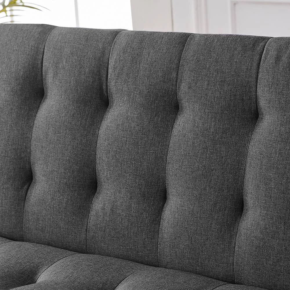 70.08 in. W Dark Gray Fabric Twin Size Futon Sofa Bed by ATHMILE 6 70.08 in. W Dark Gray Fabric Twin Size Futon Sofa Bed by ATHMILE - Image 6